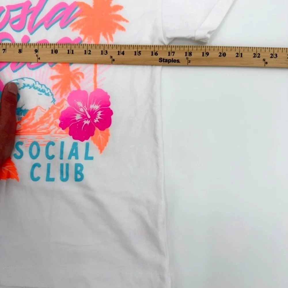 Justice Girls Costa Rica Social Club Graphic Tee and Tie Dye Bike Shorts Set M10